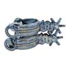 Espuelas Azul Mill Rayas Snake Spur Mexican Charro view 1