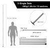 KOMCLUB Adjustable Tent Poles Telescoping Tarp Poles Camping Stainless Steel Lightweight Tarp Poles for Sun Sails Canopy Awning Shelter Bac view 3