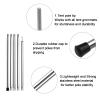 KOMCLUB Adjustable Tent Poles Telescoping Tarp Poles Camping Stainless Steel Lightweight Tarp Poles for Sun Sails Canopy Awning Shelter Bac view 4