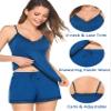 Avidlove Sleepwear Womens Sexy Lingerie Modal Pajamas Cami Shorts Set Nightwear (Blue Green,XL) view 4