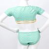 vastwit Big Girls Kids Two Piece Mermaid Rashguard Swimsuit Set Short Sleeve Tankini + Bottoms Swimwear Bathing Suit Lake_Green 8 view 4