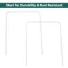 ApudArmis Universal Croquet Wickets Standard Size, Set of 9 White Square Arrow Wickets Rplacement for 28In or 32In Croquet Lawn Backyard Outdoor Game (8In Height & 6.3In Width) view 3