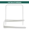 ApudArmis Universal Croquet Wickets Standard Size, Set of 9 White Square Arrow Wickets Rplacement for 28In or 32In Croquet Lawn Backyard Outdoor Game (8In Height & 6.3In Width) view 4
