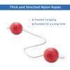 ApudArmis Ladder Bolas Balls, 6 Pack Real Golf Tossing Ball Replacement for Ladder Toss Game - Outdoor Lawn Yard Beach Game for Teens Adults Family (3 Red + 3 Blue) view 3