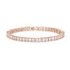 PAVOI 14K Gold Plated Cubic Zirconia Classic Tennis Bracelet | Rose Gold Bracelets for Women | 3mm CZ, 7.5 Inches view 1