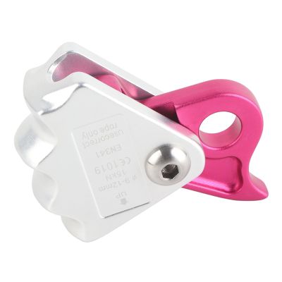 Climbing Descender Rope Climbing Equipment Self-Braking Stop Descender, 15KN Rope Descender Climbing Equipment, Rope Grab Fall Climbing Lanyards Equipment
