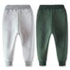 Eleven's Kingdom Boys Sweatpants 7T Boy Pants Jogger Cotton Drawstring Elastic Waist Kids Size 7 Joggers 2 Pack Grey/Green 7T view 2