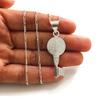 925 STERLING SILVER SAINT BENEDICT KEY NECKLACE 20" LONG/CADENA DE SAN BENITO LLAVE 20" LARGO-P63-1 view 2