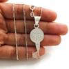 925 STERLING SILVER SAINT BENEDICT KEY NECKLACE 20" LONG/CADENA DE SAN BENITO LLAVE 20" LARGO-P63-1 view 3