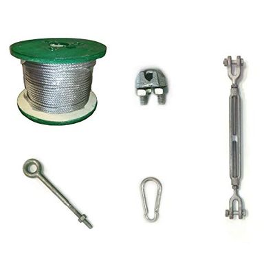 Just For Nets Heavy Duty Indoor/Outdoor Hardware KIT (Hardware ONLY) (50, 25 Clips)