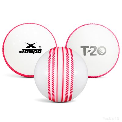 jaspo PVC T-20 Cricket Balls, (White)