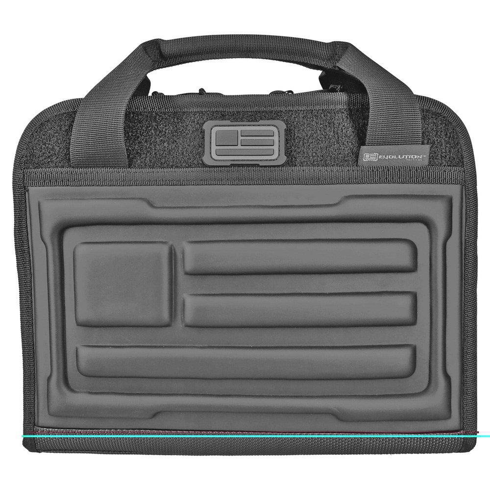 Evolution Outdoor Tactical Pistol Case - 12" in., Matte EVA Construction, Tactical Gear, Soft Gun Case, Fleece Lining, Black Firearm Case