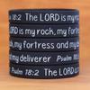 10 The Lord is My Rock Silicone Bracelet Wristbands - Scripture Inspired Psalm 18:2 view 2