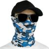 Fishing Mask - Camo Neck Gaiter Face Mask for Men & Women - Sun Protection Face Cover - Bandana, Scarf (Jigsaw Blue Camo) view 1