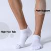 FITRELL 6 Pack Men's Ankle Running Socks Low Cut Cushioned Athletic Sports Socks, Shoe Size 9-12, White+Gray view 3