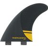 Ocean & Earth OE-2 Control Large Black/Orange Thruster Dual Tab Includes 3 Fins view 1