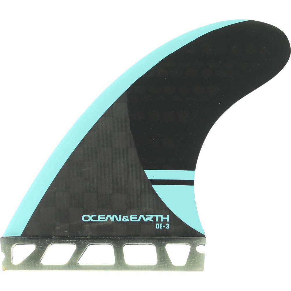 Ocean & Earth OE-3 Speed Medium Black/Blue Thruster Single Tab Includes 3 Fins