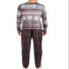 Briefly Stated Yeti to Party Mens 2 Piece Pajamas Set (Small) Grey view 2