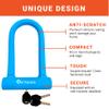 OTTOLOCK Sidekick Compact U-Lock - Heavy Duty Anti Theft Bicycle U-Lock with Keys, Silicone-Coated, Bike Accessories, Blue view 4