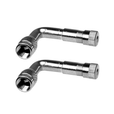 BESPORTBLE Pack of 2 Bike Universal Valve Stem Extension Adapter 90 Degree Angled Car Motorcycle Scooter Silver