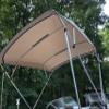 Replacement Bimini Top Canvas with Boot, Beige, 8' x 8', 16oz, by Cypress Rowe Outfitters, 4 Bow, fits 91-96" Wide, Zippered Sleeves with Matching Storage Boot view 2