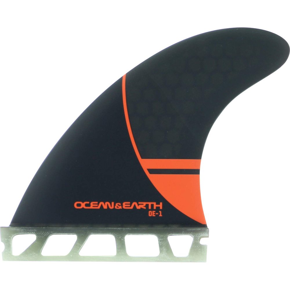Ocean & Earth OE-1 Whip Small Black/Red Thruster Single Tab Includes 3 Fins