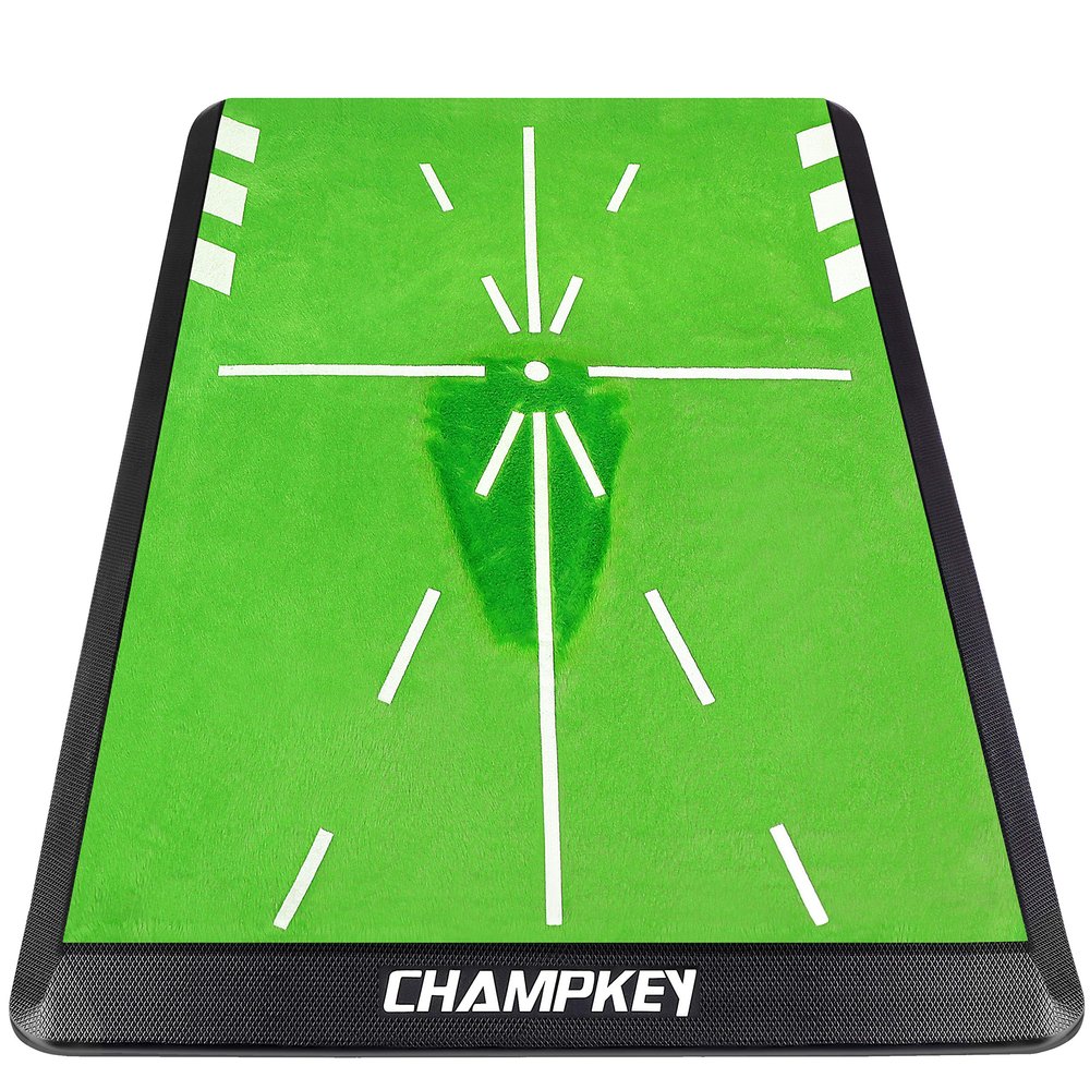 CHAMPKEY Heavy-Duty Golf Hitting Mat - Swing Path Feedback Golf Practice Mat - Ideal for Indoor and Outdoor Training