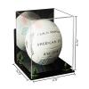 Better Display Cases Acrylic Volleyball Display Case with Mirror, Green Risers, Black Base and Wall Mount (B02) view 2