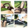10L0L Universal 2 Passenger Golf Cart Seat Belts for Yamaha, Club Car, EZGO TXT/RXV Front Seat Kit Retractable Seatbelts 42" view 3