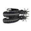 M-Royal Saddles Black Charro Spurs Espuelas Negras Chrras Rayadas view 3