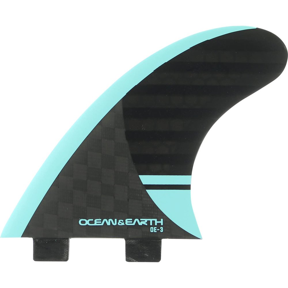 Ocean & Earth OE-3 Speed Medium Black/Blue Thruster Dual Tab Includes 3 Fins