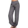 Womens Comfy Bohemian Yoga Pants Tapered Elephant Harem Pants Jogger Casual Elastic Waist Loose Linen Lantern Trousers(Grey,5X-Large) view 1