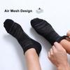 FITRELL 6 Pack Men's Ankle Running Socks Low Cut Cushioned Athletic Sports Socks, Shoe Size 12-15, Black+Gray view 2