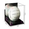 Better Display Cases Acrylic Volleyball Display Case with Mirror, Purple Risers, Black Base and Wall Mount (B02) view 2