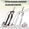 26" Straight Tube Wire Control Fork1-1/8" Aluminum Alloy Suspension Fork Mountain Bike Disc Brake Travel Width 100mm,Black-26inch view 3