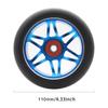 Z-FIRST 2Pcs 110mm Pro Scooter Wheels with ABEC 9 Bearings Fit for MGP/Razor/Lucky Envy/Vokul Pro Scooters Replacement Wheels (Blue) view 2