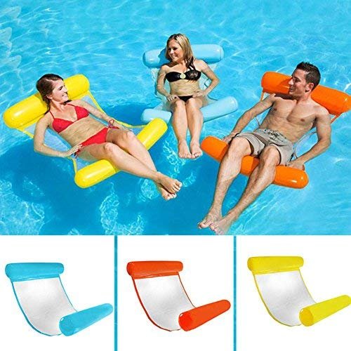 natural softness Hammock Inflatable Pool Float, Multi-Purpose Pool Hammock, Inflatable Water Hammock Floating Bed Lounge Chair Drifter Swimming Pool Beach Float for Adult