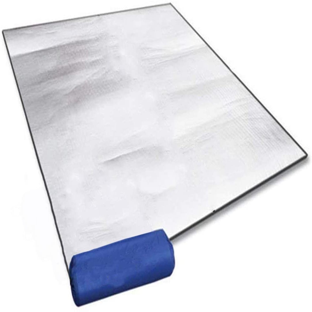 Camping Mat Foam Foil Blanket for Camping 150x200 cm Foam Pad Insulating Foil Mat Sleeping Tent Pad Thermal Aluminum Camping mat for Reflecting Heat Silver 59in x 78.7in / 150cmx200cm