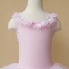 JanJean Girls Tulle Ballet Dance Leotard Tutu Skirt Tiered Princess Dress Dancewear Pink 3-4 view 3