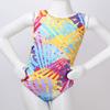 ACSUSS Kids Baby Girls One Piece Fashion Digital Printed Swimsuit Swimwear Racer Back Tank Top Bathing Suit Orange 3-4 view 4