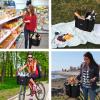 RAYMACE Bicycle Basket Dog Bike Handlebar Basket Front,Folding Detachable Quick Release Easy Install,Cycling Picnic Bag view 3