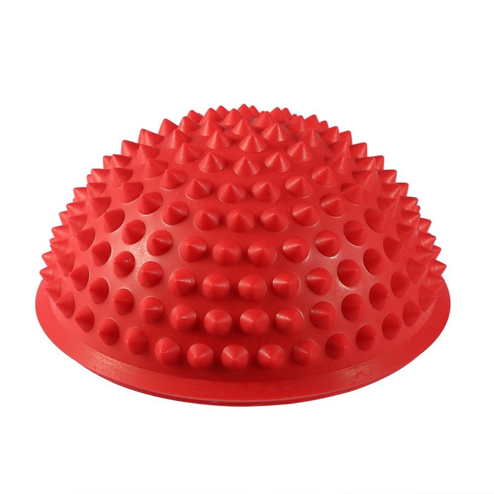 ZJchao Yoga Hemisphere Fitness Fitness Appliance Exercise Balance Ball Massage Mat Exercise Stepping Stone Balance Pod Gym Yoga Pilates Ball(Red)