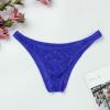 IBAKOM Men's Sissy Lace Floral Bulge Pouch Bikini Panties Low Rise Mesh Translucent Crossdress Lingerie Underwear Blue Medium view 3