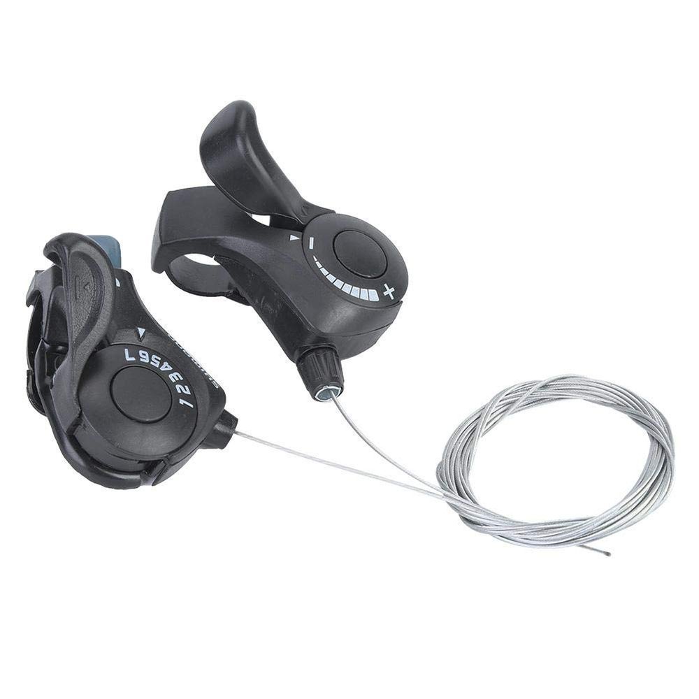 Shift Levers, 3X7 Speed Thumb Gear Shifters, Gear Shifter, Shifter with Inner Shift Cables for Mountain Road City Folding Bike, 1 Pair