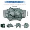 Health Gear Folded Fishing Net Trap, Fish Shrimp Crab Baits Crayfish Minnow Trap, Automatic Cast Mesh Fishing Net for Fish Shrimp Minnow Crayfish Crab (6 Hole) view 3