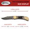 Szco Stag/Brass Damascus Folding Knife ; DM-1257SG view 3