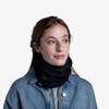 Buff Polar Reversible Neck Gaiter, Cold Weather Neckwear, Thermal Insulated Fleece, UPF 50 Sun Protection, Breathable, Black, Adult Size view 2