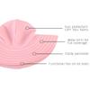 RuffleButts Baby/Toddler Girls UPF 50+ Sun Protective Wide Brim Swimwear Sun Hat - Pink, 3T-5 view 3