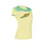 Swimming Turtle Women's Short-Sleeve Solar Performance Shirt Pale Yellow Medium view 2