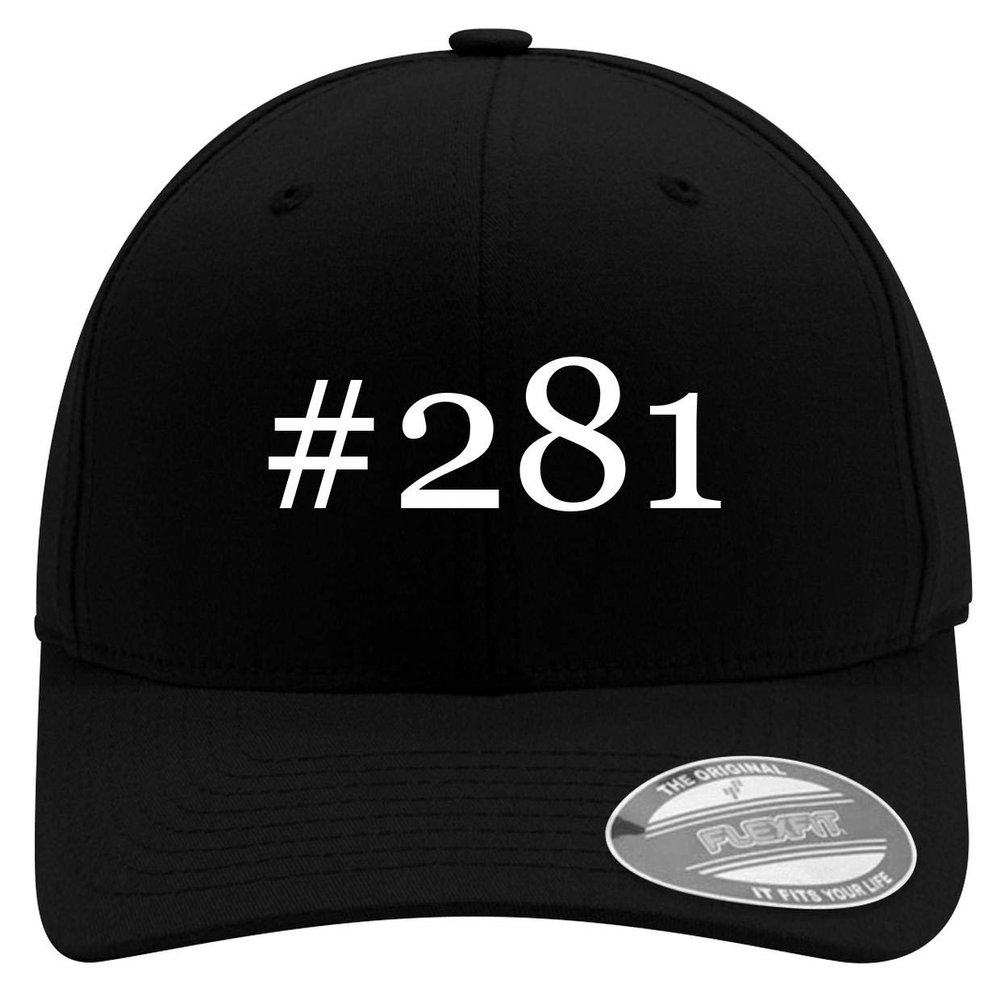 #281 - Embroidered Adjustable Fit Baseball Hat | Unisex Cap for Men and Women | Modern Cap with Adjustable Fit Band and Pre-Curved Bill | Black | Large/X-Large
